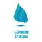 Design flat logo company, Water drop, blue vector template