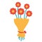 Design of floral bouquet icon