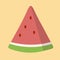 Design of a fresh watermellon in a soft colour background for any template and social media post