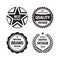 Design graphic badge logo vector set in retro vintage style. Original brand design. The best creative ideas. Emblem template