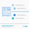 Design, grid, interface, layout, ui Infographics Template for Website and Presentation. Line Blue icon infographic style vector