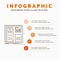 Design, grid, interface, layout, ui Infographics Template for Website and Presentation. Line Gray icon with Orange infographic