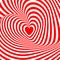 Design heart swirl rotation illusion background. A