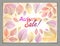 Design horizontal banner with Autumn typing logo, fall red and y