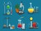 Design Icons Set Of Laboratory Equipment