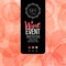 Design of invitation, leaflet or banner for your wine events.