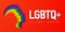 Design LGBTQ HISTORY MONTH. People\'s faces look up in LGBT colors.