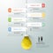 Design lightblub infographic 6 options, Business concept infographic