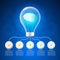 Design lightbulb infographic 5 options, Business concept