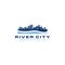 Design logo City river vector