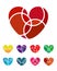 Design love heart vector logo element