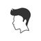 Design of man hairstyle face icon