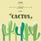 Design of a many cactus in a soft and colour background for any template and social media post