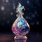 Design a mesmerizing perfume bottle inspired by the captivating title 'Enchanted Melody'