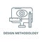Design methodology line icon, vector. Design methodology outline sign, concept symbol, flat illustration