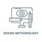 Design methodology vector line icon, linear concept, outline sign, symbol