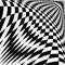 Design monochrome illusion checkered background