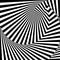 Design monochrome vortex illusion background