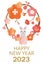 Design of a New Year\\\'s card for 2023 Vertical Year of the Rabbit Rabbit