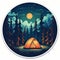 Design A Nighttime Camping Sticker