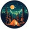 Design A Nighttime Camping Sticker
