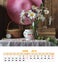 Design page calendar June 2018. Still life with garden flowers