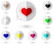 `Design of paper style icons, speech bubbles with various love symbols in the form of vectors.Suitable for designing graphic works