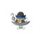 Design pilgrim hat with character pirate mascot