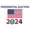 Design for presidental election 2024. Vector illustration