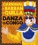 Design Promoting African Influence in Congo`s Dance in Barranquilla`s Carnival, Vector Illustration