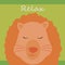 Design of a relax charming lion`s times for any template