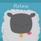 Design of a relax charming sheep`s times for any template