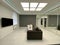 Design room with a sofa TV and mirrored cabinet