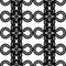 Design seamless monochrome decorative braid pattern