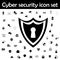 Design shield keyhole. Security icon icon. Cyber security icons universal set for web and mobile
