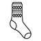 Design sock icon outline vector. Cute cotton item