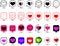 `Design speech bubble icons with various love symbols in the form of vectors.Suitable for designing graphic works in love theme.Mo