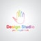 Design studio vector logo design
