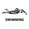 Design Of The Swimming Club Logo. Design of the swimmer s badge.vector illustration in a minimalistic style with the