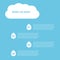 Design template numbered infographic style clouds.