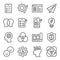 Design thinking icon illustration vector set. Contains such icons as Brainstorming, Survey, Discuss, Empathy, Test, Prototype, Ide