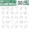 Design tools thin line icon set, graphic signs