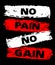 Design typography no pain no gain