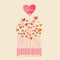 Design for Valentine\'s Day with color full Heart grow from the