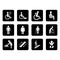 Design vector public people facilities icon symbol accessibility