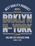 Design vector typography denim brooklyn