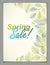 Design vertical banner with Spring typing logo, green and fresh