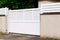 Design white aluminum home gate portal of suburbs house city