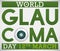 Design for World Glaucoma Day Promoting Awareness with Sick Eye, Vector Illustration