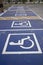 Designated mobility or disabled parking spaces in the city